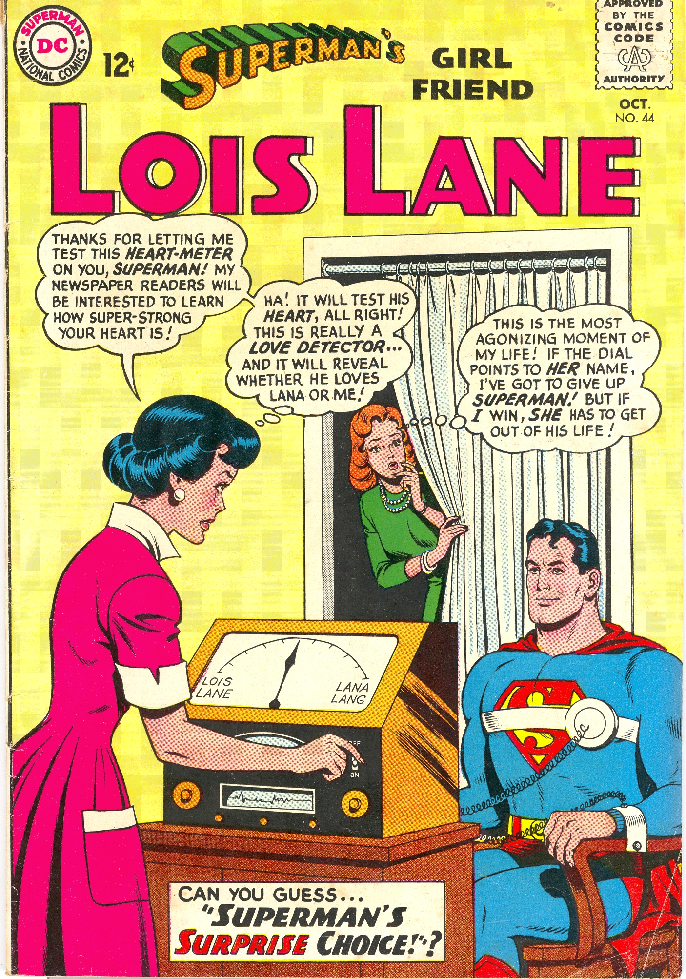 Lois Lane wielding a love meter