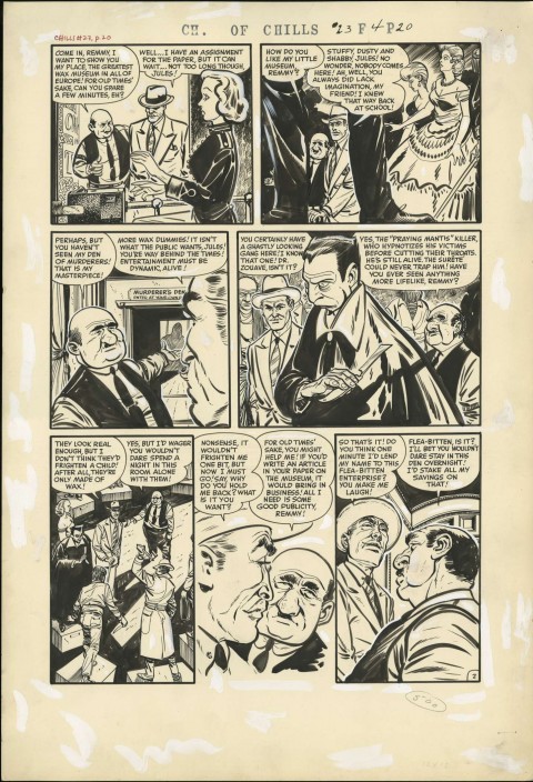 Chamber of Chills issue 23 page by Bob Powell.  Source.