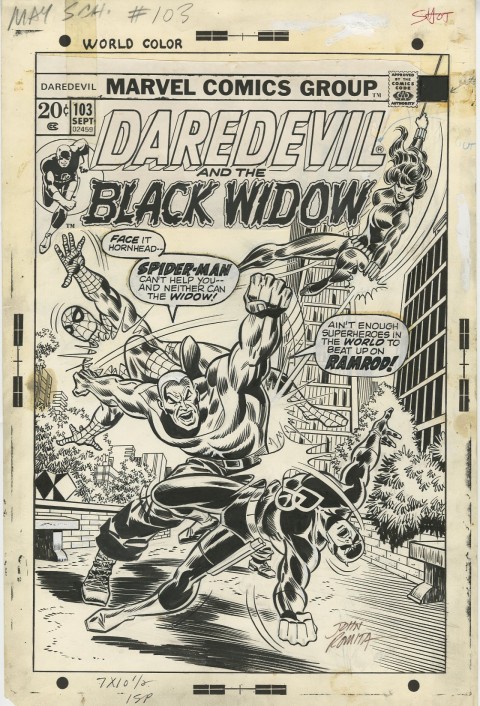 Daredevil issue 103 cover by Don Heck and John Romita.  Source.