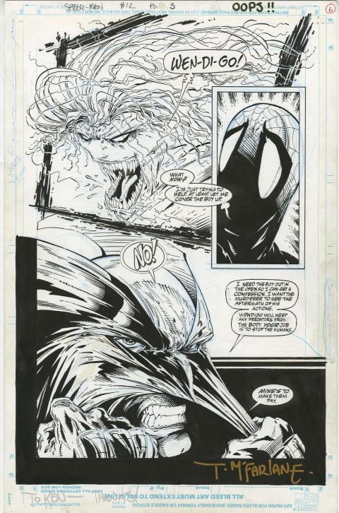 Spider-Man issue 12 page 5 by Todd McFarlane.  Source.