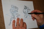 Batman inked 2 Pen in hand, the class makes "Batman" a little more 3-dimensional