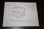 Lego block of artistic merit Ty shows us how to draw man-made and metallic items by varying line weight and using the all important ruler.