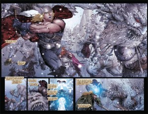 Thor vs. FROST GIANTS from Matt Fraction's EPIC Thor: Ages of Thunder!