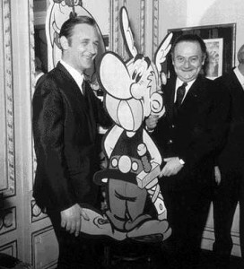 Uderzo and Goscinny pose with their creation