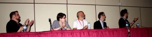 Marvel: Fear Itself - Left to Right, C.B. Cebulski, Jeanine Schaeffer, Axel Alfonso, Stuart Immonen, and Matt Fraction. Marvel: Fear Itself - Left to Right, C.B. Cebulski, Jeanine Schaeffer, Axel Alfonso, Stuart Immonen, and Matt Fraction.