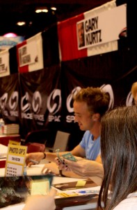 Harry Potter's Tom Felton meet's and greet's fans.