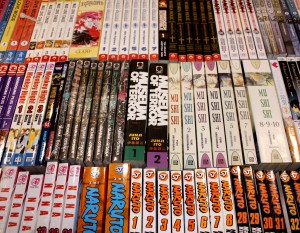 Comics not your thing? Check out boxes upon boxes of Manga titles. 