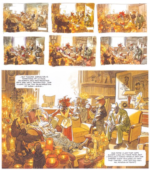 Color Studies and finished Panel from Blacksad A Silent Hell