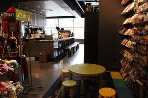 Kid's section, and coffee lounge 