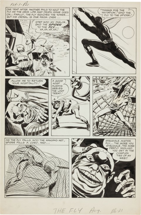 Adventures Of The Fly issue 1 page six by Jack Kirby and Joe Simon