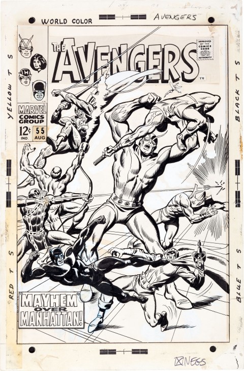 Avengers issue 55 cover by John Buscema and George Russos