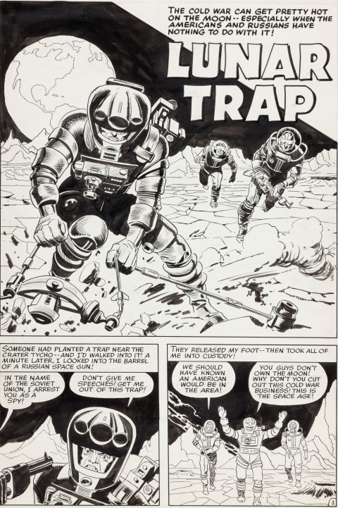 Race To The Moon issue 2 Lunar Trap page 1 by Jack Kirby and Al Williamson