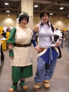 Toph Beifong and Korra 