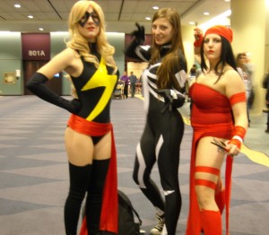 Ms. Marvel, Spider-man and Elektra 