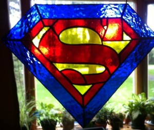 Superman Stained Glass