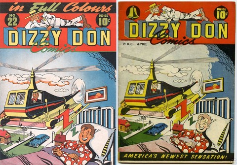 Dizzy Don 22 Canadian issue and Dizzy Don 3 F. E. Howard American issue