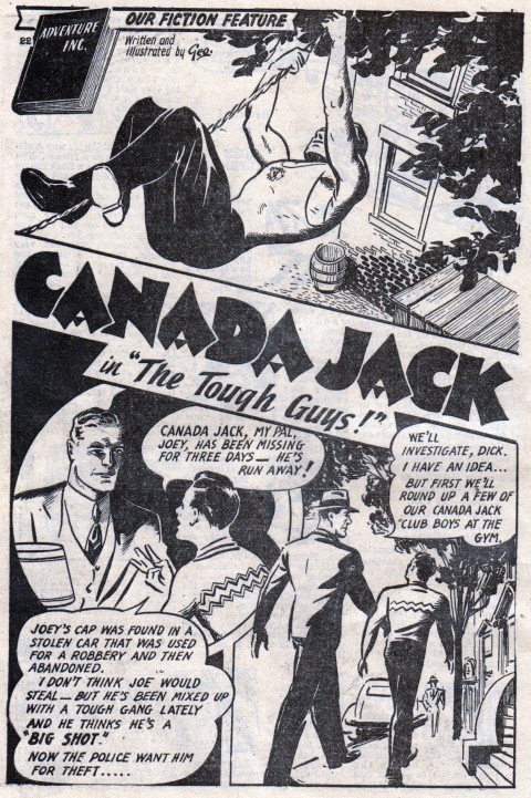 Canada Jack splash from Canadian Heroes Comics Vol. 4, No. 1 by George M. Rae