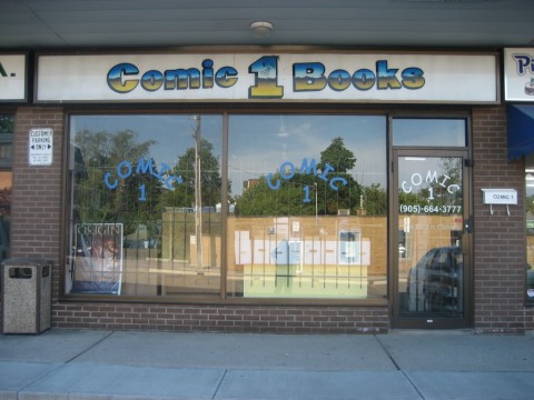 Comic 1 Books storefront. Image courtesy of clearvisionstudios.net