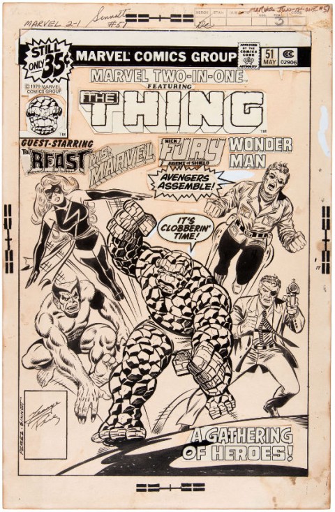 Marvel Two-In-One issue 51 cover by George Perez and Joe Sinnott