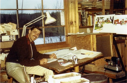 Mel Crawford in his studio, early sixties