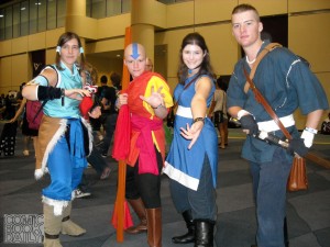 Korra, Aang, Katara and Sokka  