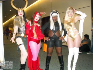 Loki, Scarlet Witch, Storm and Emma Frost (Phoenix Five) 