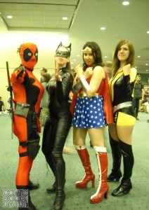 Lady Deadpool, Catwoman, Wonder Woman and Kitty Pryde 