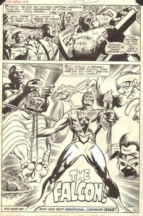 Captain America issue 117 page by Gene Colan and Joe Sinnott. Source.