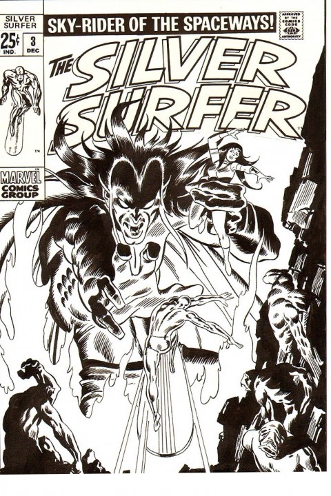 Silver Surfer issue 3 cover recreation by John Buscema