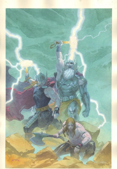 Thor God Of Thunder issue 9 cover by Esad Ribic