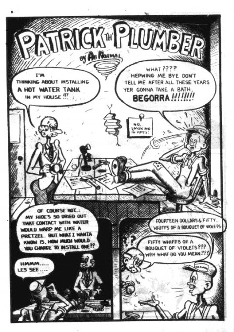 Patrick the Plumber splash from Triumph Comics 30