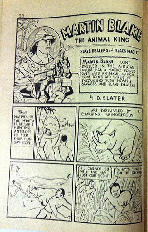Doris Slater splash of Martin Blake  for Anglo-American Aces Three Comics