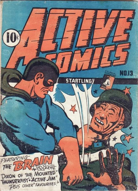 Good's version of The Brain on the cover of Active Comics 13
