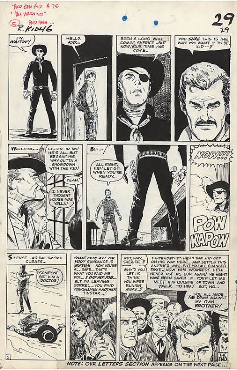 Rawhide Kid issue 46 page 29 by Alex Toth and Vince Colletta