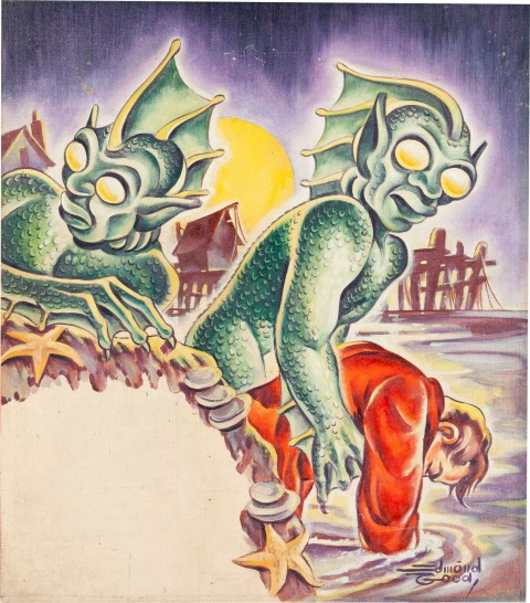 Original painting for the Weird Tales May, 1942 cover