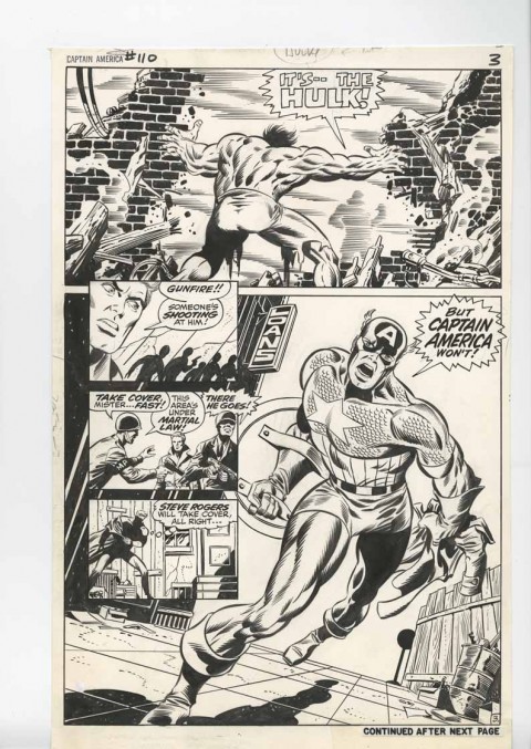 Captain America issue 110 page 3 by Jim Steranko and Joe Sinnott.  Source.