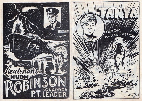 Gordon C. Smith and Harold Bennett splashes from UN Battle Heroes