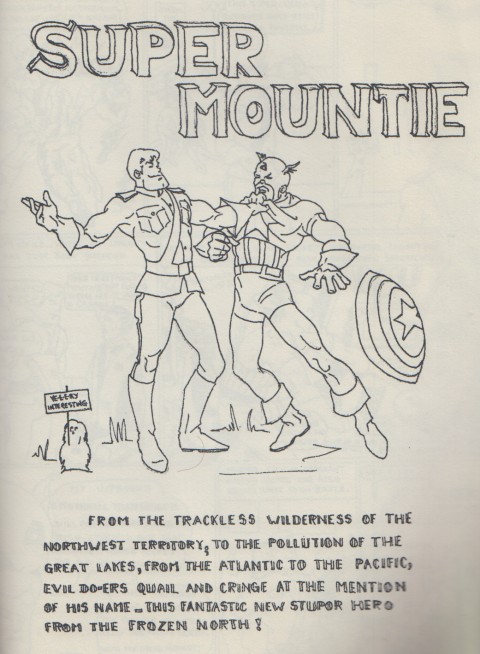 Super Mountie title page by Alicia Austin, 1968