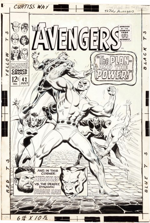 Avengers issue 42 cover by John Buscema and George Roussos