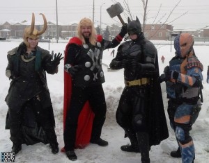 Superheroes at Vaughan Winterfest