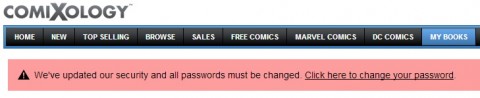 Comixology Password Prompt