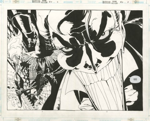 Batman: Dark Victory issue 12 double splash by Tim Sale.  Source.