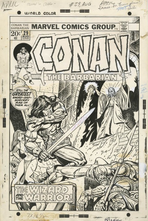 Conan issue 29 cover by Gil Kane and Ernie Chan.  Source.