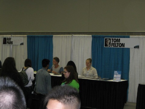 Tom Felton, at his signing table.