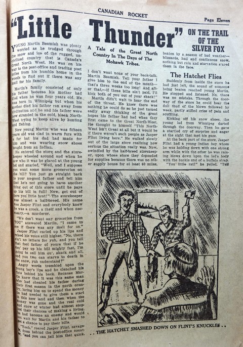 First page of the "Little Thunder" Story