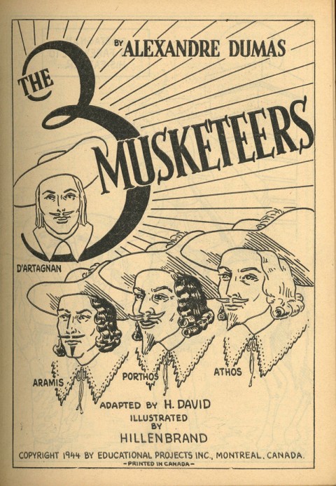 The paintbook version of the Three Muskateers.