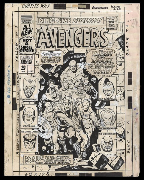 Avengers Annual issue 1 cover by Don Heck and George Roussos. Source.