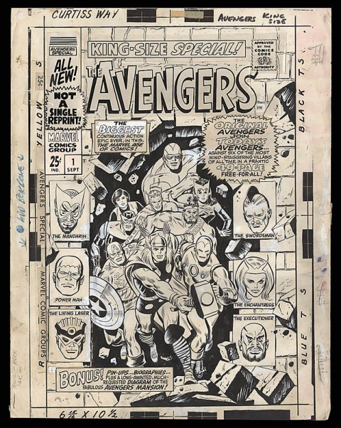 Avengers Annual issue 1 cover by Don Heck and George Roussos.  Source.