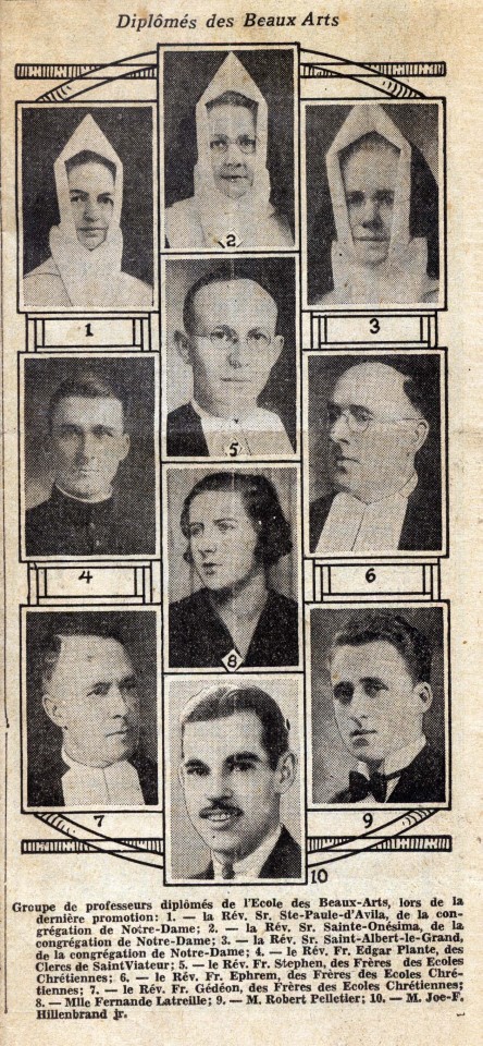 Graduation announcement from La Presse on Friday, Feb. 7, 1936