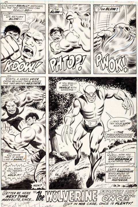 Incredible Hulk issue 180 page 32 by Herb Trimpe and Jack Abel.  Source.